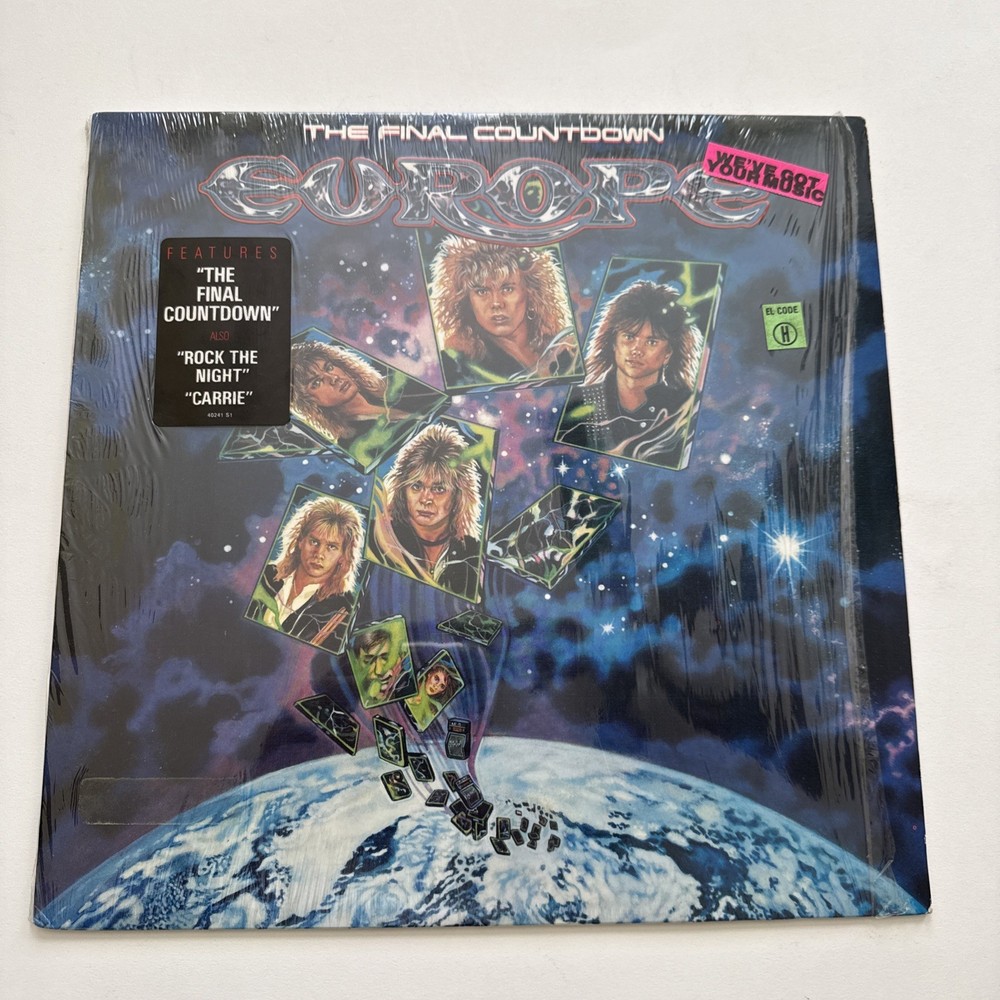Europe / The Final Countdown Vinyl Record 1986 Record EX W/shrink +Hype Sticker