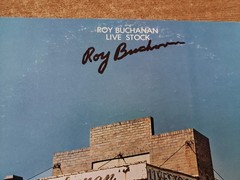 hand signed 1970s mint-exc lp/vg+ cover Roy Buchanan Live Stock lp33 see notes!