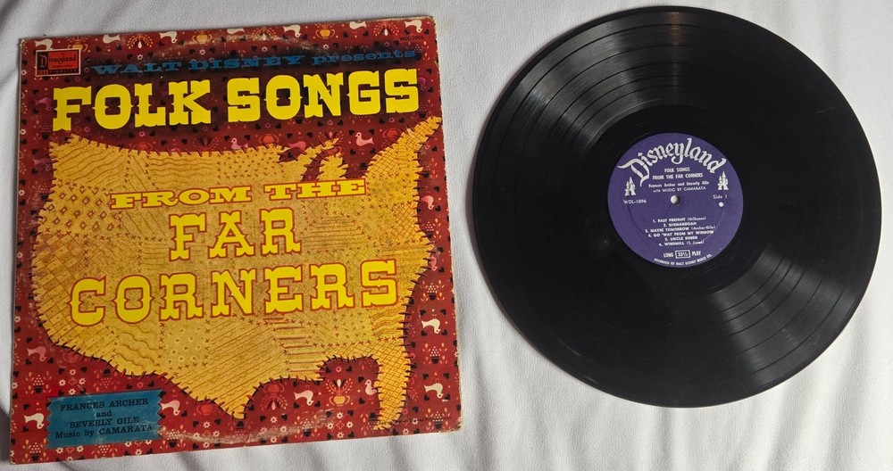 Walt Disney Presents Folk Songs from the Far Corners LP 1958 WDL-1006 33-1/3 RPM