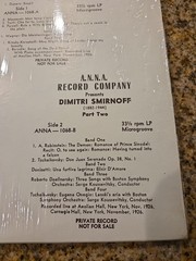 LP -A.N.N.A. Record Co – Dimitri Smirnoff – Rosa NY Nov 1926