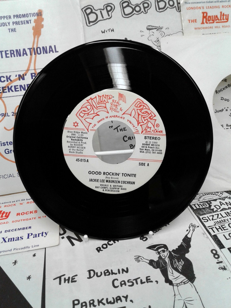 Rockabilly, Jackie Lee Waukeen Cochran, Good Rockin’ Tonite 1980, 7” 45 rpm VG.