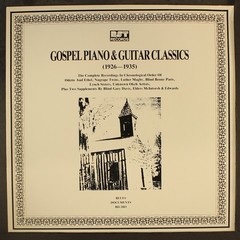 VARIOUS: gospel piano & guitar classics, 1926-1935 RST 12″ LP 33 RPM Austria