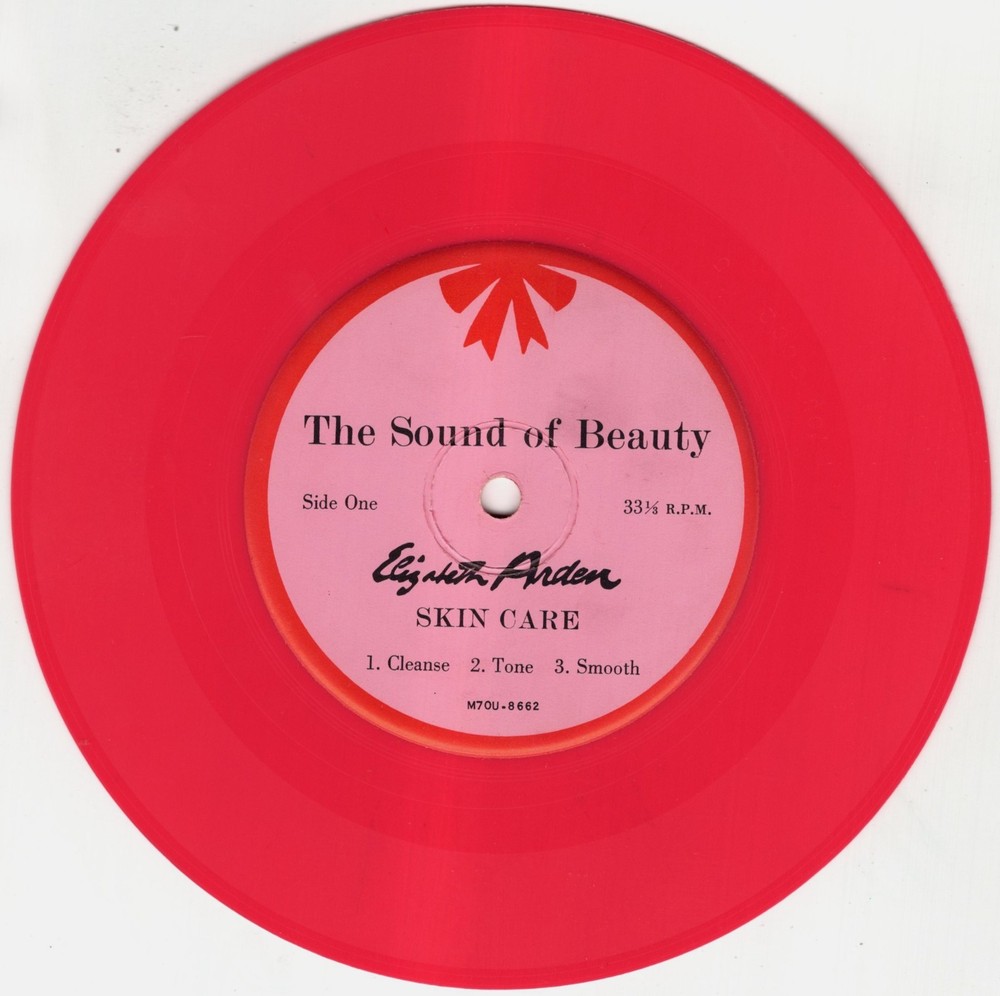 Elizabeth Arden cosmetics NM 7-inch red vinyl 33 rpm “The Sound Of Beauty”