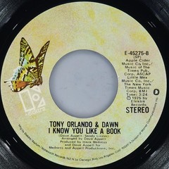 TONY ORLANDO & DAWN You’Re All I Need To Get By ELEKTRA E-45275 VG 45 1975 7″