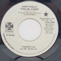 Francis Lai Snow Frolic 7″ 45rpm M- Vinyl 70’s Record 45
