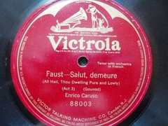 1906 Enrico CARUSO Tenor Gounod FAUST SALVE DIMORA VICTOR 88003 – SALUT DEMEURE