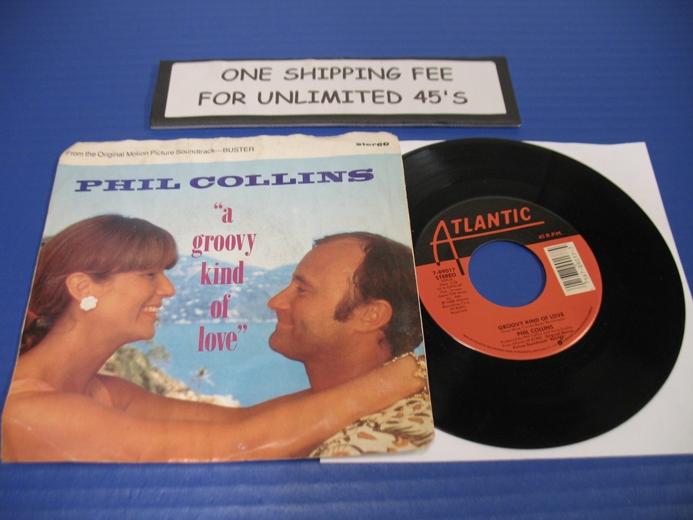 Phil Collins – Groovy Kind Of Love /Big Noise -80s Rock 45 w/Pic Sleeve VG VINYL