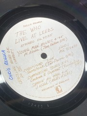 The Who Live At Leeds Vintage Vinyl LP 1970 Decca Record MG-712420