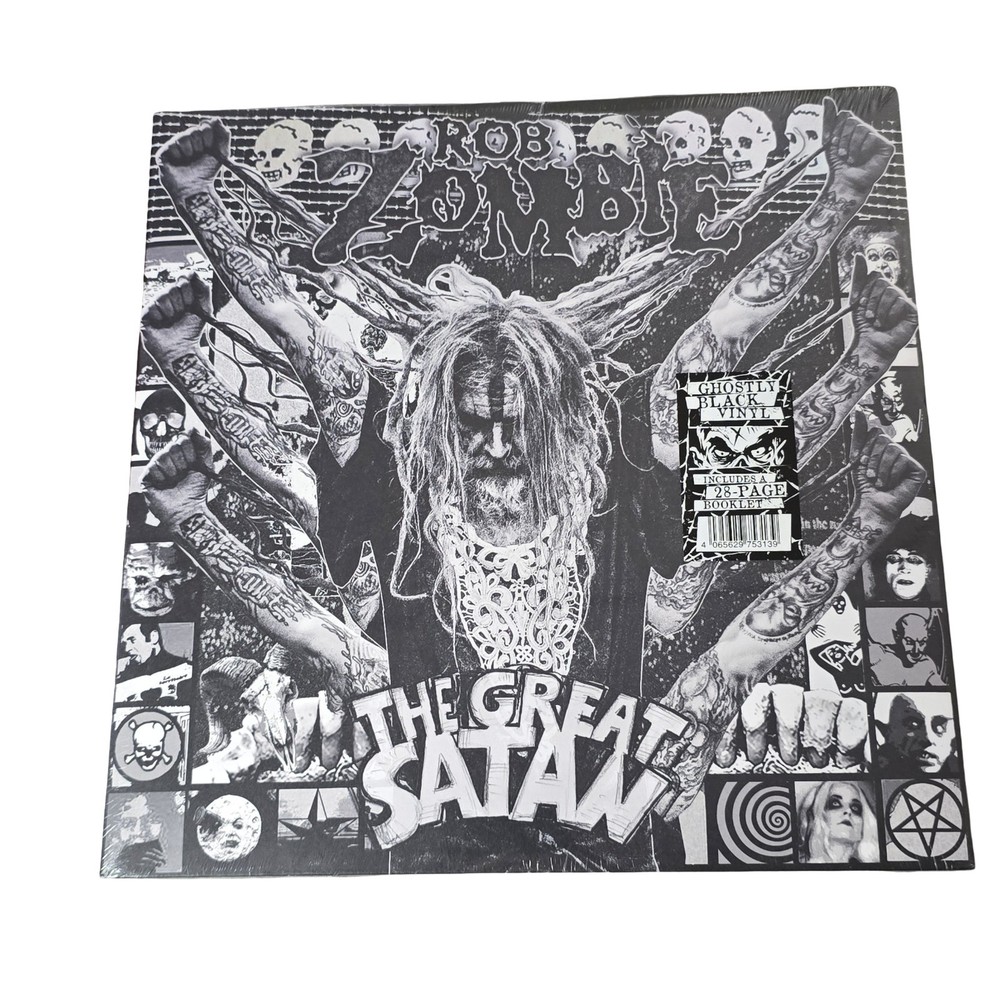 Rob Zombie – The Great Satan, Explicit Ghostly Black Colored Vinyl Sealed.