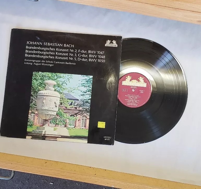 JOHANN SEBASTIAN BACH Helidor Brandenburgisches Lp Wenzinger nm/vg+