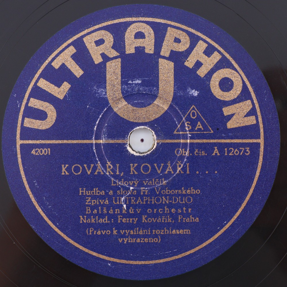 Helena Kubalíková Kováři / Jak Se Můžeš Ptát 78 rpm Ultraphon A 12673 Czech RARE