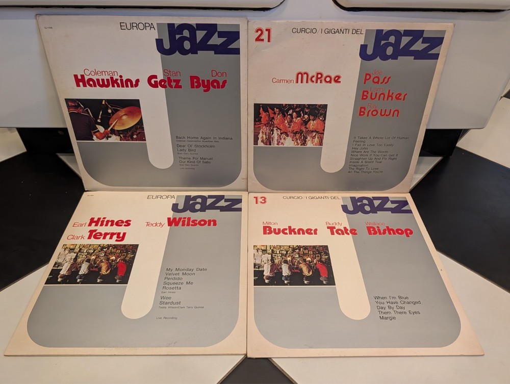 Lot of 4 Rare 1950s-60s Jazz Italian Imports – NM Vinyls!