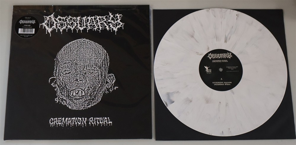 Ossuary Cremation Ritual White Black Marble Vinyl LP Record new