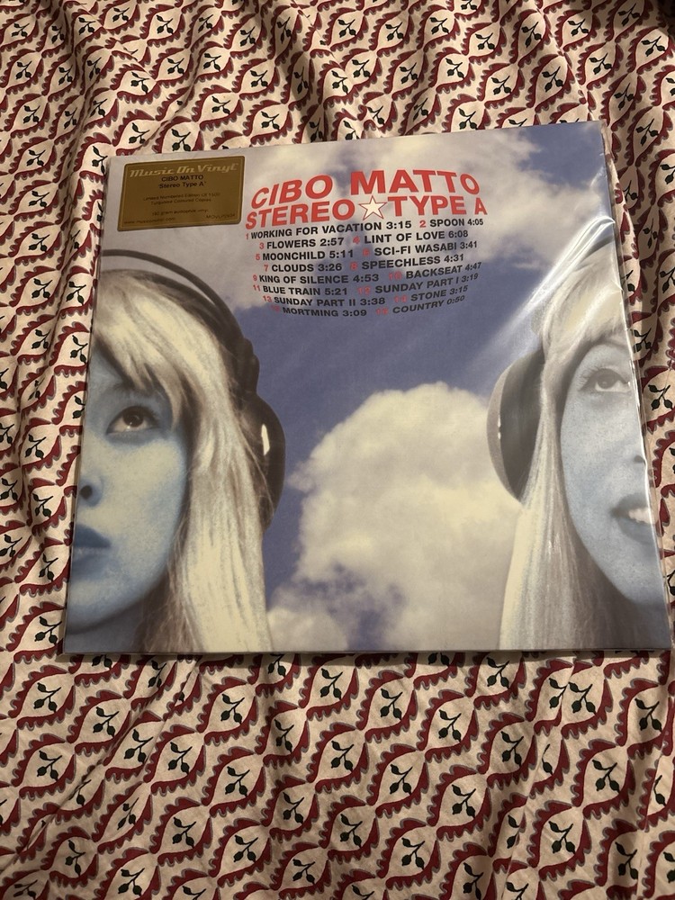 Cibo Matto Stereo Type A Blue Vinyl Double LP turquoise 696/1000