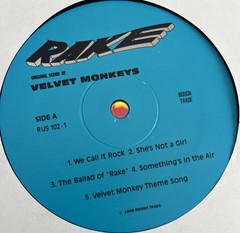 Rake Original Score Velvet Monkeys Thurston Moore/J Mascis 1990 Rough Trade LP