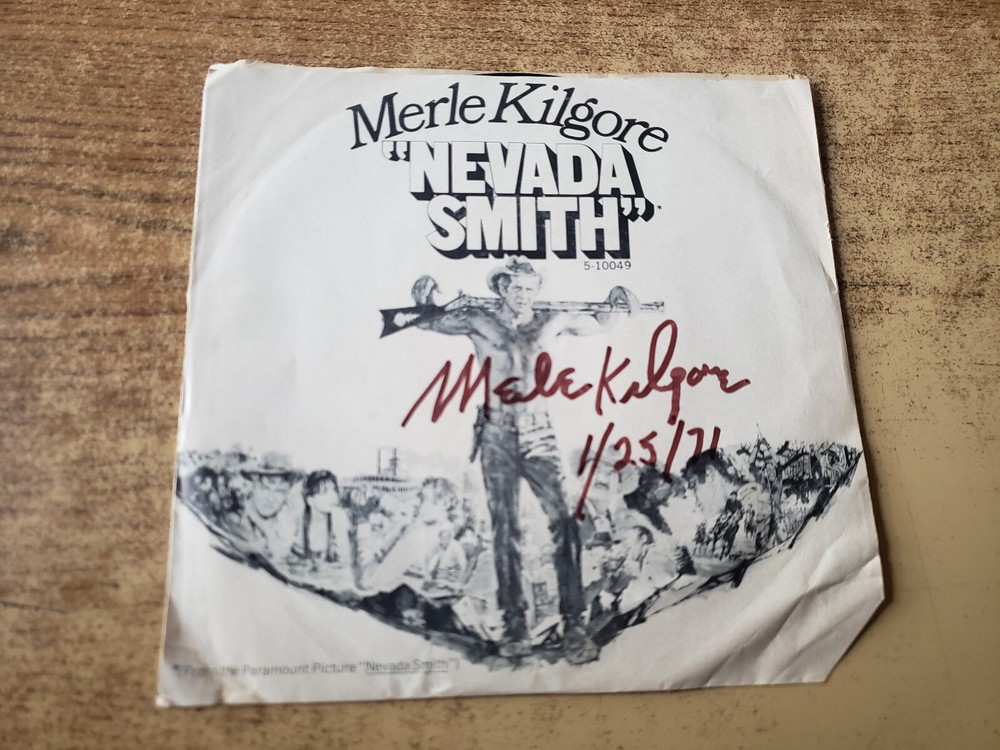 SIGNED PROMO 1966 VERY GOOD+ Merle Kilgore Nevada Smith SEE NOTES! 10049 45