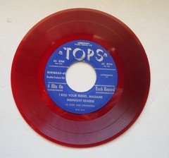 TOPS 1950s PARADE of HITS ALBUM, 4 RED VINYL 45 RPM RECORDS