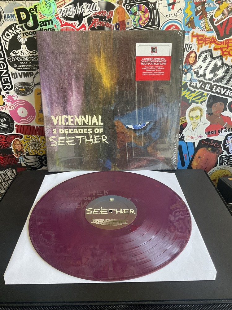 SEETHER Vicennial 2 Decades Of Seether 2LP VG++ OPAQUE PURPLE VINYL /1500 HYPE