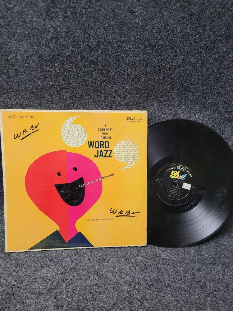 Vintage Ken Nordine Word Jazz 12″ Black Vinyl LP Dot Records DLP 3075 1957 Jazz