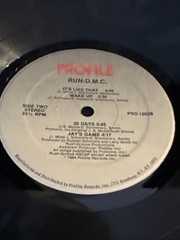 1st – 1984 -Run-D.M.C. – self titled debut vinyl LP Profile Records excellent/EX