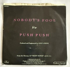Cinderella Nobody’s Fool Push Push Mercury 884 851 45rpm (1986) W/PS! USA 7”