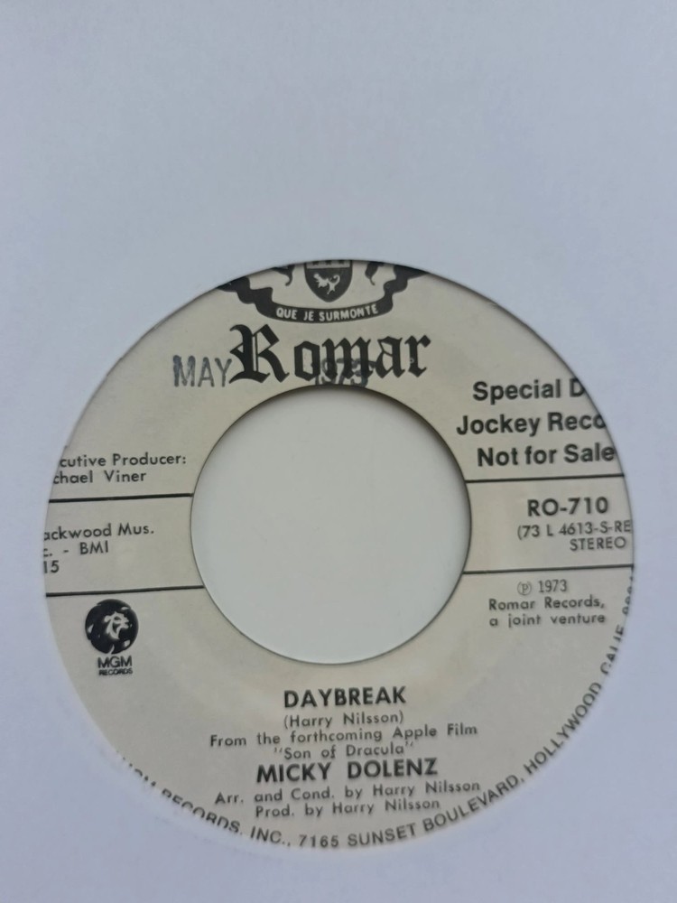 Mickey Dolenz(Monkees) 1973 Promo”Daybreak” Mono/Stereo