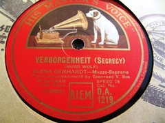 1928 ELENA GERHARDT HUGO WOLF Verschwiegenheit/ SCHUBERT Wohin? HMV DA 1219