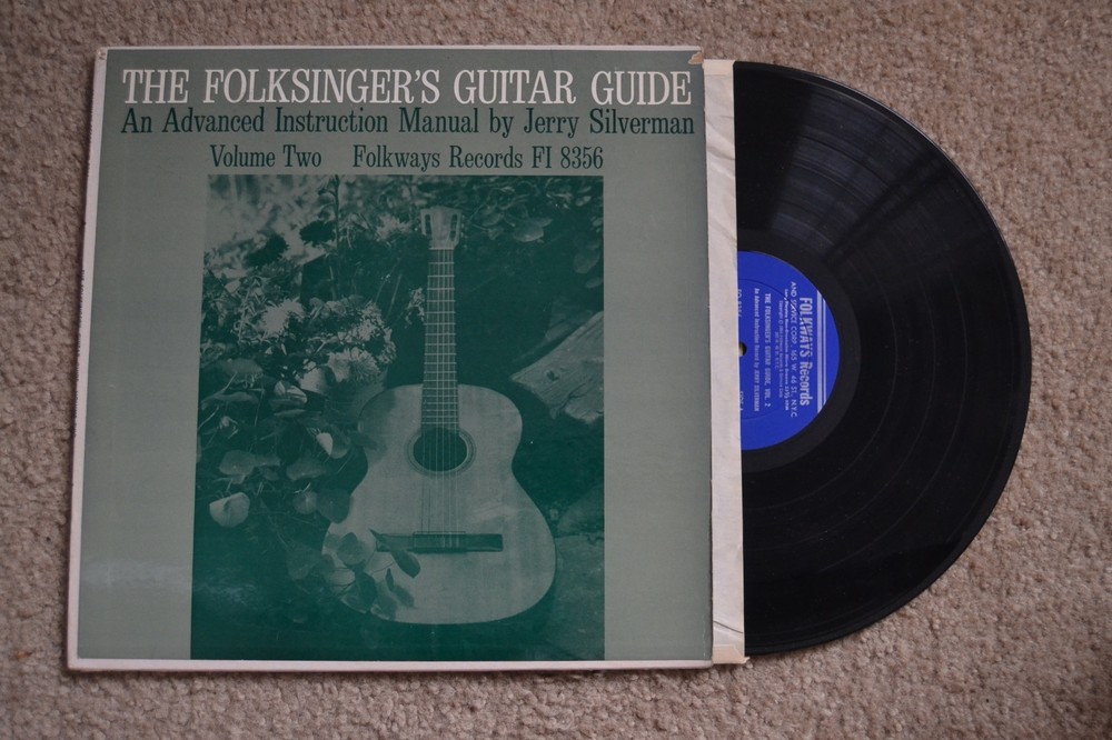 Folksinger’s Guitar Guide Manuel Jerry Silverman w/ 3 books Vol.2 Record LP VG+