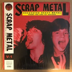 LP: SCRAP METAL V-1 – Excavated Heavy Metal NEW V/A RED VINYL Air Raid Resless