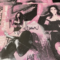 Hand Signed 12 x 12 Flat + Pink Vinyl Maggie Lindemann Paranoia Live Los Angeles