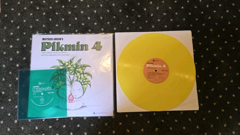 Pikmin 4 Vinyl Record Video Game Soundtrack 1 LP VGM Yellow Variant W/Flexi