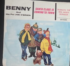Santa Claus is Coming to Town 45 RPM Benny and His Pal Joe OBrien 1963 UA Record