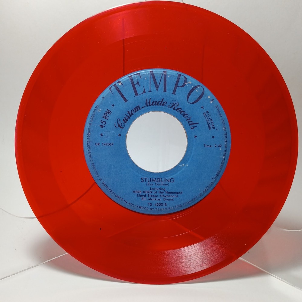 Red Vinyl 7″ inch 45 RPM Record MIMI/STUMBLING TS 4550 – JAZZ 1950’s TEMPO