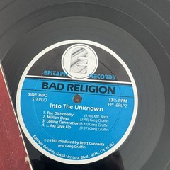 Bad Religion Into The Unknown Vinyl Record