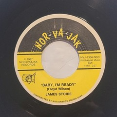 James Storie – Baby, I’m Ready/ Same – Nor Va Jak Promo VG+ 45 RPM Record