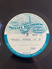 RARE DISNEY 7 x 78rpm Acetate MICKEY MOUSE 21st BIRTHDAY UK Radio Transcription