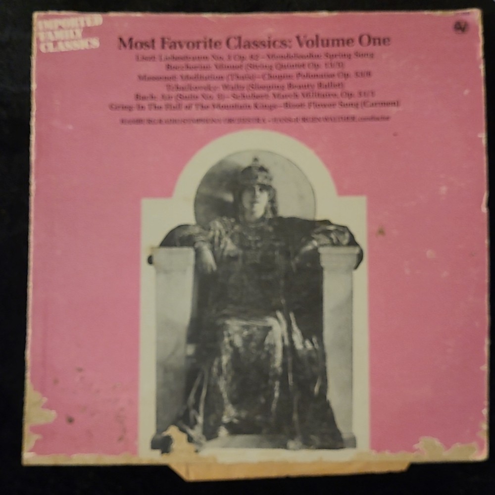 AVI Records Most Favorite Classics Vol One LP 12″ Black Vinyl AVC 2809 Walther