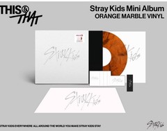 STRAY KIDS THIS & THAT ORANGE MARBLE VINYL LP WITH POSTER & LYRIC PAPER