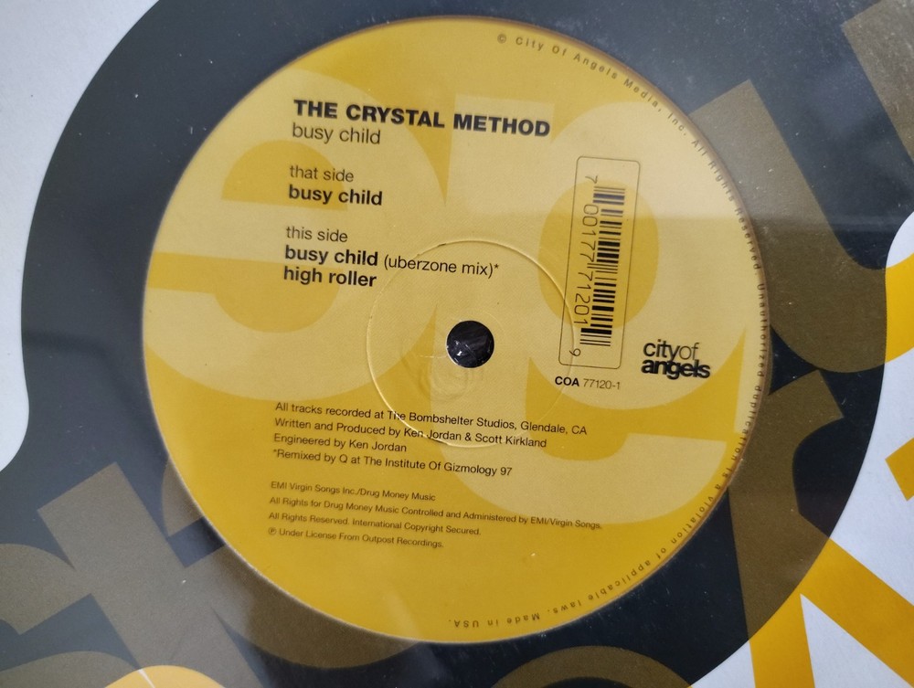 THE CRYSTAL METHOD – “BUSY CHILD” / SEALED! / CITY OF ANGELS RECORDS 1997