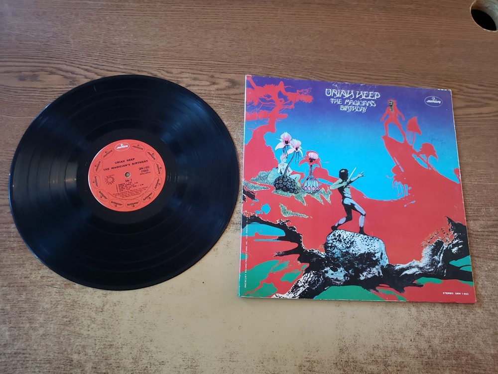 SEE NOTES!!! 1970s VG Uriah Heep – The Magician’s Birthday 652 LP33
