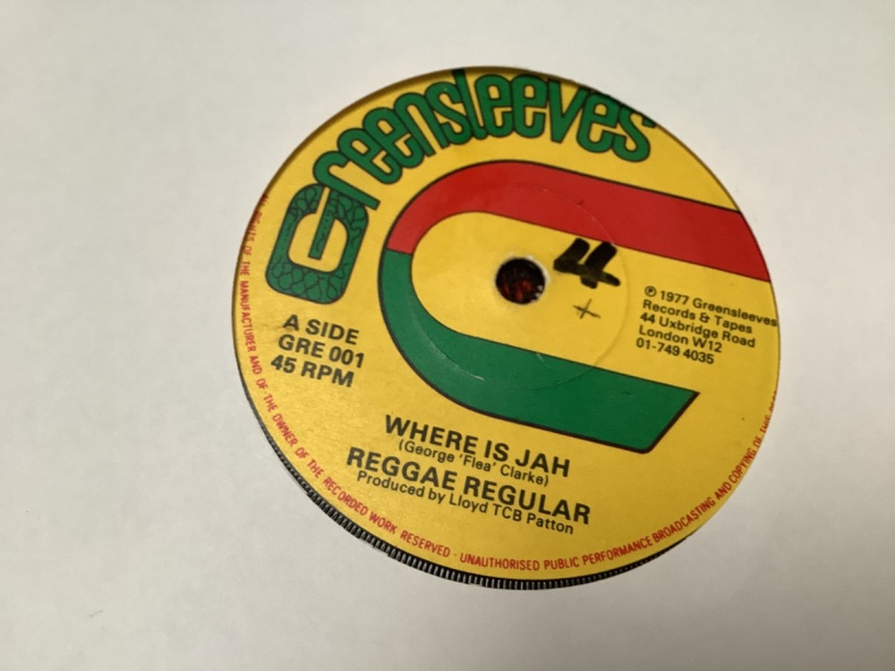 Reggae Regular , Where Is Jah , Jah Is Here , 7”Greensleeves.