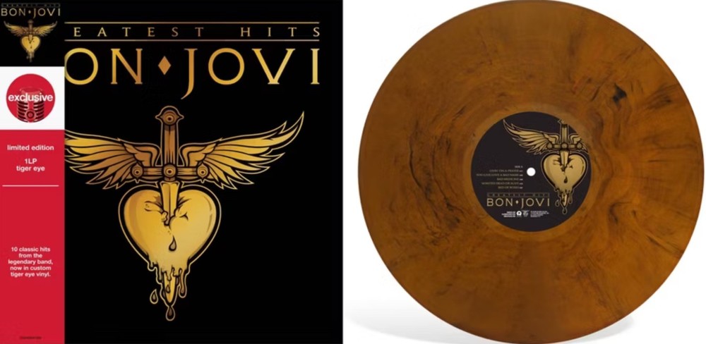 Bon Jovi “Greatest Hits” Lp Tiger Eye Vinyl.