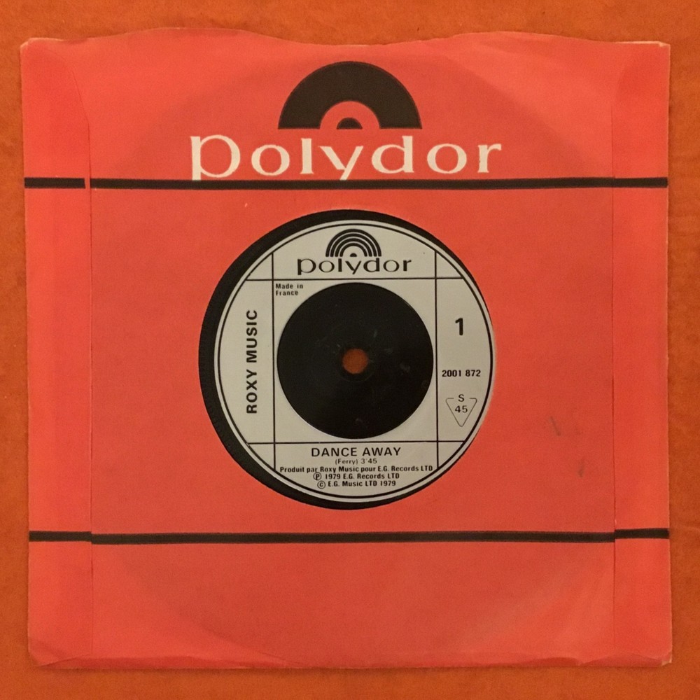 Roxy Music- Dance Away- Polydor Records 7” 1979