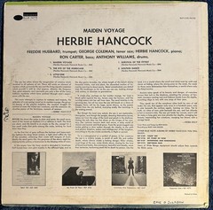 Herbie Hancock – Maiden Voyage Vinyl LP – Blue Note BST 84195 VG/VG+ VanGelder