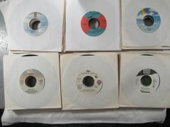 record lot 45 rpm VG+/NM- 100 vinyl w/ sleeves Pop hits 70s/80s FREE SHIP 5L