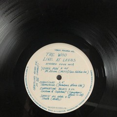 LP VINYL THE WHO LIVE AT LEEDS TRACK 2406 001 UK PRESS 1970 12 INSERTS EX+/EX+