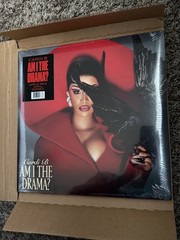 Cardi B-SIGNED-AM I THE DRAMA? Alternate Cover-Apple Red Vinyl-SOLD OUT-ON HAND