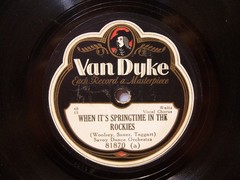 78rpm SAVOY DANCE ORCH. When It’s Springtime In The Rockies 1920’s Van Dyke E+