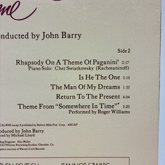 SOMEWHERE IN TIME john barry MCA5154 christopher reeve (1980) EX LP