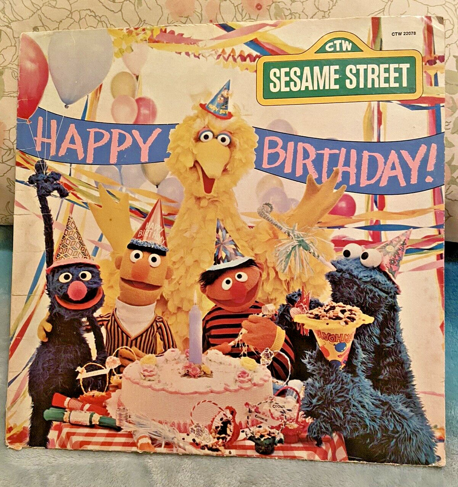 Sesame Street ‎Happy Birthday LP Vinyl Record Original Pressing 1977 CTW 22078
